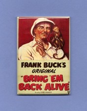 BRING EM BACK ALIVE MOVIE POSTER *2X3 FRIDGE MAGNET* HOLLYWOOD FILM FRANK BUCK picture