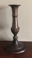Vintage Brass Bronze Finish Candlestick Candleholder 7 Inches MCM picture