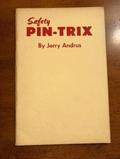 Vintage SAFETY PIN-TRIX TRICKS Booklet by Jerry Andrus - 1955 - Signed picture