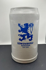 Large Vintage 1 L One Liter Lowenbrau Munchen Stoneware Beer Stein Mug Germany picture