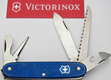 Victorinox Swiss Army 93mm Pioneer Farmer Knife - SCARCE Blue Alox Handles picture