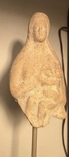 GREEK TERRACOTTA FRAGMENT, WOMAN HOLDING CHILD ca. 6th-4th Century BC. COA picture