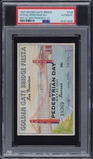 1937 Golden Gate Bridge Official Pedestrian Day Ticket PSA Authentic picture