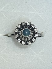 Vintage Russian Soviet Sterling Silver 925 Ring Turquoise , Women's Jewelry 9.5 picture
