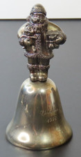 Madison Ave 1996 Silverplate Santa Bell Making Spirits Bright picture