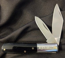 Rite-Edge Classic Black Two Blade Barlow Pocket Knife - Free Same Day Shipping picture