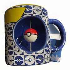 POKEMON CUP MUG  W/ Spinning Poke Ball Ceramic HUGE 20 Oz. New W/ Tag picture