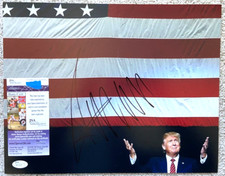 PRESIDENT DONALD TRUMP SIGNED 11X14 PHOTO UNITED STATES 2024 AMERICA MAGA A JSA picture