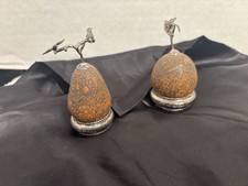 Peruvian Carved 2 Gourds By Ilaria Sterling Silver 950 picture