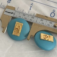 2 auth vTg CHANEL BOUTIQUE Jacket suit blazer button Gold 3D CC logo  24mm stamp picture
