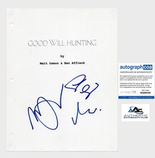MATT DAMON, MINNIE DRIVER +1 AUTOGRAPH SIGNED GOOD WILL HUNTING SCRIPT ACOA picture