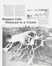 November 1966 Niagara Falls Slowed For Debris Cleanup Vintage Magazine Excerpt picture