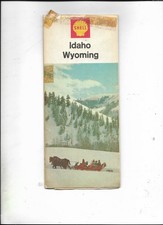 VINTAGE MAP ---- 1966------IDAHO WYOMING------SHELL picture