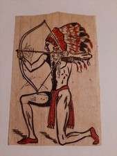 Jitterprint Antique Iron Transfer Decal 1930s-40s Indian Rare picture