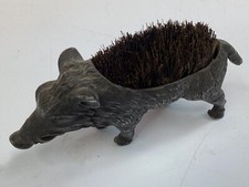 Antique magnificent wild boar desk paperweight/Ink pen (L11) picture