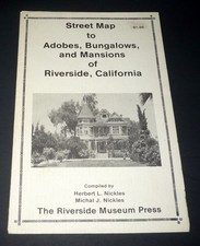 1985 Street Map Adobes Bungalows & Mansions Riverside California Foldout Guide picture