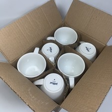 Set of 6 JetBlue Airways Business Class Espresso Coffee Mugs picture