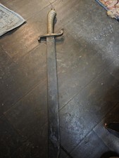 Original Very Rare German Antique 19 Century Short Sword with Leather Sheath picture