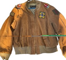 Vintage 60’s Oakbrook Suede Jacket WW2 First Infantry Division D Day Vietnam picture