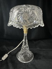 American Brilliant Period Cut Glass Table Lamp. New Wiring Ready To Use picture