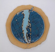 Art Pottery Cork Backed Trivet Decorative Hot Plate picture