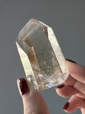 Natural Lemurian Dark Smoky Quartz with Striations | Semi Polished Tower Brazil picture