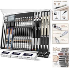 Versatile 35PCS Mechanical Pencil Set: 6 Pencils & 20 Assorted Lead Refills picture