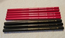 8 VINTAGE VENUS PATRIOTIC PENCILS 5 SEMESTER #340, 3 HELPLMATE #80 NEVER USED  picture