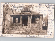 c1907 Private Residence Home Bungalow House Stockton California CA RPPC Postcard picture