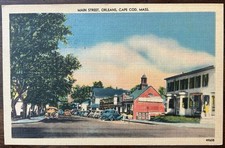 ORLEANS MA MASS~Main Street~Cape Cod~1959 Linen Postcard picture