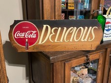1940 Coca Cola Kay Display WWII era Bottle Sign Wood picture