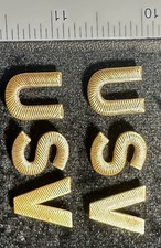 RARE ORIGINAL MATCHED PAIR OF USV INSIGNIA-SEW ON-HARD TO FIND NICE CONDITION picture