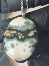 Old Stock Ocean Jasper Pendant Necklace Orbs Marovato picture