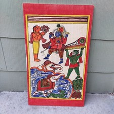 Vintage Rajasthani Phad Painting Indian Cloth Art picture