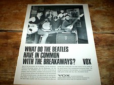 VOX beatle amp / guitars ( THE BREAKAWAYS ) 1966 Vintage U.S. PROMO Ad NM- picture