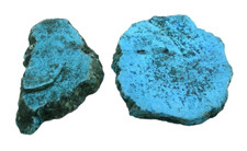 170 Gram Two Dyed Turquoise Blue Howlite Slab Cab Cabochon Gem Rough HS3/101424 picture