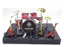 Miniture Drum Set +guitar And Mic. SATTARI Miniature Rock Collection. picture