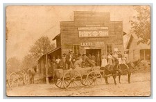 RPPC ~ Ozarks shoe store & delivery wagon ~ Many springs by Alton MO picture