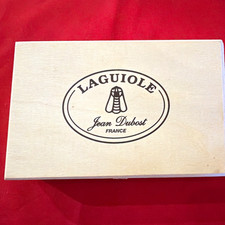 Laguiole Jean Dubost 4-Piece Stainless Steel Knife Set, White Handles, Box picture