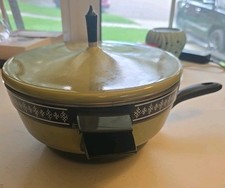 Vtg 1970s Oster Super Pan Avocado Green Replacement Pan Pot Chafing Dish picture