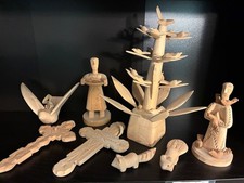 Native American traditional wood carvings (8 pieces) - Gloria Lopez Cordova picture