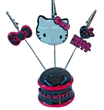 Hello Kitty Sanrio Photo Clip Holder Pink Black 3 Clips F.A.B. Starpoint 2011 picture