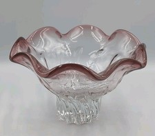 Shannon Crystal By Godinger Freeform Collection Amethyst Bowl Made In Poland picture