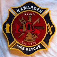 Fire Department Hawarden Iowa 3D routed custom plaque sign Custom picture