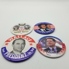 Vintage President Campaign Button Political Pinback Pin Election Lot picture