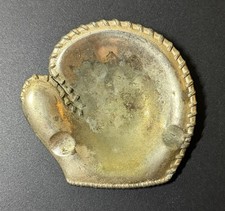 Antique Occupied Japan Metal Baseball Mitt Ashtray Vintage picture