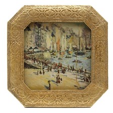 4x4 Vintage Picture Frame - Small Gold Antique Frame 4x4, Mini Square Ornate ... picture