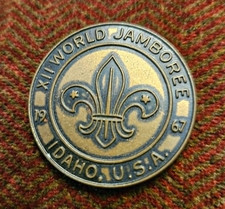 1967 BOY SCOUT WORLD JAMBOREE GOLDTONE TOKEN/MEDALLION/COIN - MINT picture