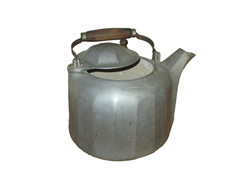 Antique Kettle~1900's Griswald~Wagner - with wooden handle Decoration Piece Only picture