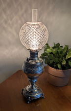 RARE  Meriden Britannia Co Silverplate Miniature Banquet GWTW Table Lamp Silver picture
